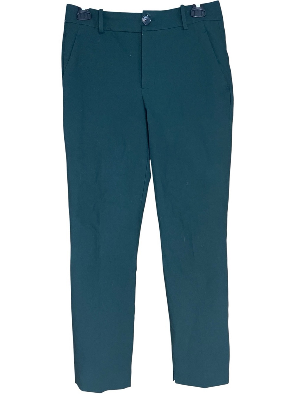 Zara Slim Straight Trousers Pants Hunter Green